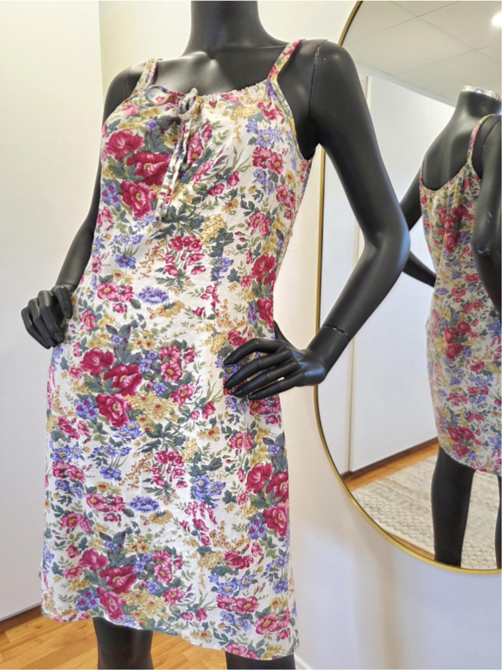90s Vintage Coquette Floral Dress, Jamais Sans Toi, Canada | Size 40 / 8